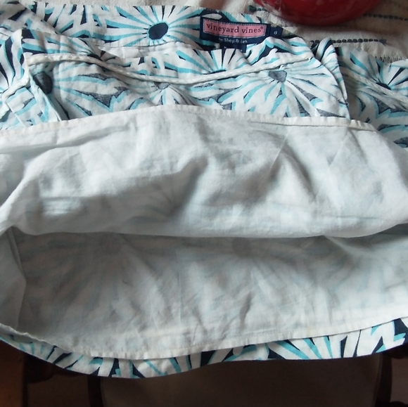 Vineyard Vines Daisy Pleated Linen Skirt - Women's Size 8 - Picture 4 of 6